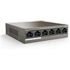Tenda Switch Ethernet Poe 6-Porte 10/100 Mbps, Non Gestito, QoS, 4 Porte Poe, 2 Porte Uplink, 63W, Nessuna Configurazione Richiesta (TEF1106P-4-63W)
