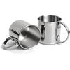 ECHTWERK Set di 2 bicchieri di rame infrangibili in acciaio inossidabile - Ideali per gin, vodka, birra e bevande fredde - Confezione regalo - Edizione argento - 480 ml