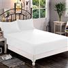 Elegant Comfort 1500, Lenzuolo con angoli profondi (40,64 cm), di qualità alberghiera, in morbida microfibra, resistente alle pieghe e allo sbiadimento, per letto California king size, bianco
