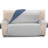 Martina Home Copridivano imbottito reversibile ambrato 3 posti XL grigio/blu