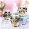 Irayin Gufi Portafortuna, Decoarazioni di Gufi, Regalo Mamma, Intagliati a Mano, Soprammobili Moderni Salotto, Statuette Decorative Casa - Bianco