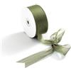 CHUQING Nastro decorativo per confezioni regalo, colore verde antico, larghezza 38 mm x 22 m, colore verde oliva