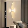 J.SUNUN Applique da Parete Interno, 100CM 35W 2800LM Creativo Bianco Moderne Applique in Alluminio, Bianca Calda 3000K Lampada da Parete LED Interno per Soggiorno Camera da Letto Scala Corridoi