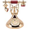 HERCHR Orologio Telefono Vintage, Sveglia Telefono retrò Elegante E Unica Modello di Orologio da Tavolo Telefono Vecchio Stile per Ufficio caffè Domestico(YF020-2)