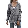 Maimango Donne impermeabile Leggero Impermeabile Pioggia Giacche Packable Outdoor Giacca A Vento Con Cappuccio (Dark gray,S)