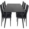 Venture Home GR19985 Dipp & Slim Gastronomia Scrivania con 6 Sedia, 180 cm Lunghezza x 90 cm Larghezza x 75.5 cm Altezza, Nero