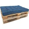 AMBIENTE HOME Ambientehome Cuscino per pallet, 120 x 80 cm, blu/grigio