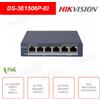 Hikvision DS-3E1506P-EI - Switch di rete gestito - 4 Porte Gigabit PoE - 2 Porte RJ45 Gigabit