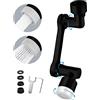 XINMENG Prolunga Rubinetto Aeratore Adattatore Girevole 1440° Girevole Rubinetto Universale Filtro Antispruzzo con 2 Modalità Rubinetto Bagno Testa di Spruzzo Lavello Cucina Risparmio Idrico Nero
