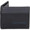 Piquadro, Portafoglio uomo con portadocumenti rimovibile e protezione anti-frode RFID grigio/nero PU3891UB00R