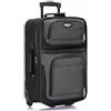 Travel Select Traveler's Choice Amsterdam - Valigia unisex, grigio, Carry-on 21-Inch, Amsterdam Softside - Valigia da viaggio con ruote, in tessuto bicolore, espandibile
