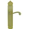 DT 2000 Sésame 632210 - Maniglia per porta su piastra in lega zama nichelata senza foro, colore: Ottone lucido