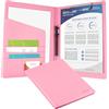 GES Cartellina in Pelle per Curriculum e Blocco Appunti Formato A4 - GES Cartella per Blocco Appunti A4 per Ufficio, Scuola e Conferenze (Rosa)