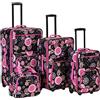 Rockland Impulse 4-Piece Softside Upright Luggage Set, Pucci, (14/19/24/28)