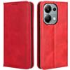GOKEN Cover per Xiaomi Redmi Note 13 PRO 4G, Custodia Folio in Pelle Flip Wallet Libro Case con Portafoglio, Premium PU/TPU Magnetica Cover con Supporto di Stand/Carte Slot (Rosso)