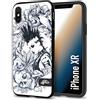 CUSTOMIZZA - Custodia cover nera morbida in tpu compatibile per iPhone Xr Neropillo ragazza punk rock teschio skull uccellino tattoo