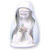 Catholic Gift Shop Busto della Vergine Maria, altezza 11,5 cm, in porcellana bianca e blu + cartolina con preghiera alla Madonna di Lourdes (3839)