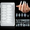 C12rtive 144 PCS adesivi in silicone per manicure francese Set,Silicone French Manicure Stickers for Poly Nail Gel Forms,Gel Extension Quick Building Dual Nail Forms Mould