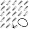 MOAMUN 20 Pezzi Punte per cordino per gioielli che fanno spingono le chiusure in pelle corda collana bracciale fibbia (argento, 3 mm)