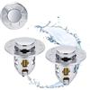 Lassuzie Tappo Lavandino Bagno, 2 Pezzi Tappo Bidet Pop up, Tappo Vasca da Bagno Universale, Tappi Per Lavandino Bagno Click Clack, Tappo di Scarico Con Filtro Anti Clogging (34-40 mm)