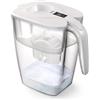Laica Caraffa Filtrante BIG Milano - Bianca - 3,7L - con 1 Filtro bi-flux, Preserva i sali minerali e Riduce le sostanze indesiderate - Capacità XXL - Timer digitale - Sicurezza Made in Italy