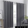 Fusion - Strata - Coppia di Tende con Occhiello Oscurante - 229cm Larghezza x 275cm Lunghezza, Antracite