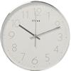 DONREGALOWEB Orologio da parete rotondo in metallo con secondi continui in bianco 31x4cm