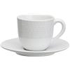 Avet Spain Set di Tazze per caffè con Piatto, Gres 6.8x6.82x6 cm Bianco