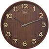 DONREGALOWEB Orologio da parete rotondo in legno con secondi continui in colore noce, 32 x 4,5 cm