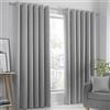 Fusion - Strata - Coppia di tende con occhiello oscurante - 117 cm larghezza x 137 cm lunghezza, Argento