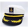 Mebber Captain Yacht Hat con Snapback regolabile e ricamo oro Anchor Skippers Cap per club pub party accessorio costume (bianco)