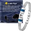 FANCIBAND Regalo Papà Bracciale Uomo Acciaio Inox Doppio con Albero Della Vita Portafortuna, Idee Regali per il Papà Compleanno Natale Festa Del Papà Anniversario 30 40 50 60 70 80 Anni