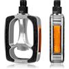 Libershine Pedali in Alluminio per Bici da Strada e MTB, Antiscivolo con Catarifrangenti, Leggeri e Antiscivolo, 9/16 per E-Bike