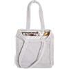 OHS Borsetta, Borsa per la Spesa Donna, Grigio Argento, One Size
