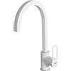 Elleci PRONTA CONSEGNA - SPEDIZIONE IMMEDIATA Elleci MKKBRI96 Miscelatore monocomando Cucina con canna girevole Bridge finitura Keratek White Bianco 96