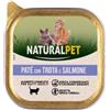 NaturalPet Cat Adult Patè Grain Free 100 gr - Trota e salmone Cibo umido per gatti
