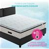 Tessuto di rivestimento per topper rinfrescante sfoderabile e lavabile. COVER COOLER alta 6 cm 170x190 cm