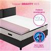 Topper Semi-Rigido, correttore per materasso ORTOPEDICO alto 5.5 cm con tessuto anallergico e sfoderabile - GRAVITY 165x200 cm