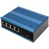 Digitus Switch PoE di rete Fast Ethernet a 4 porte, industriale, non gestito, 1 collegamento SFP DN651131