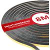 XEEINC 8m Guarnizione a Spazzola Autoadesiva, 9mm(L) X 15mm(P) Guarnizione Spazzola Porta Blindata, Paraspifferi Guarnizione Finestra, Isolamento Acustico, Anti-Collisione - Nero