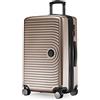 Hauptstadtkoffer Mitte - Valigia Media a Guscio Rigido, TSA, 4 Ruote, Bagaglio da Stiva con Espansione di Volume di 8 cm, 68 cm, 88 L, Champagne