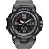 AIMES Orologi da uomo Sport Outdoor Impermeabile Militare Orologio Data Multi Funzione Tattica Orologi da Uomo Grande Doppio Display LED Allarme Cronometro Orologio da Polso, Grigio, Digitale