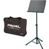 Proel Spa Proel RSM365M Leggio Musicale orientabile non forato borsa trasporto Nero Opaco