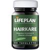 LIFEPLAN Hairkare | Integratori per capelli, vitamina b | Trattamento anticaduta capelli donna, crescita | Benessere capelli pelle unghie, a base di zinco, biotina e rame (60 compresse, scorta 2 mesi)
