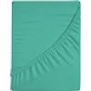 Zer0bed, Lenzuolo Sotto con Angoli Piazza e Mezza Tinta Unita 100% Cotone ANGOLO MAXI 30CM, 1 Piazza e Mezza, Verde Acqua, 130x200
