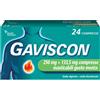 Gaviscon 250mg + 133,5mg Compresse Masticabili Gusto Menta per Bruciore di Stomaco Occasionale, 24 Compresse