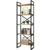 LBSIGN Libreria Industrial 5 Ripiani In Ferro E Legno 58x30x175H Voyage