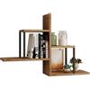 LBSIGN Mensola Libreria A Parete Industrial In Ferro E Legno 89x22x62H Voyage