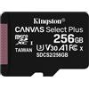 KINGSTON TECHNOLOGY Micro SDXC Kingston 256GB Canvas Select Plus + Adattatore SDCS2/256GB