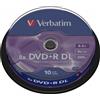 VERBATIM DVD+R DL Verbatim 8,5 GB box 10 pezzi